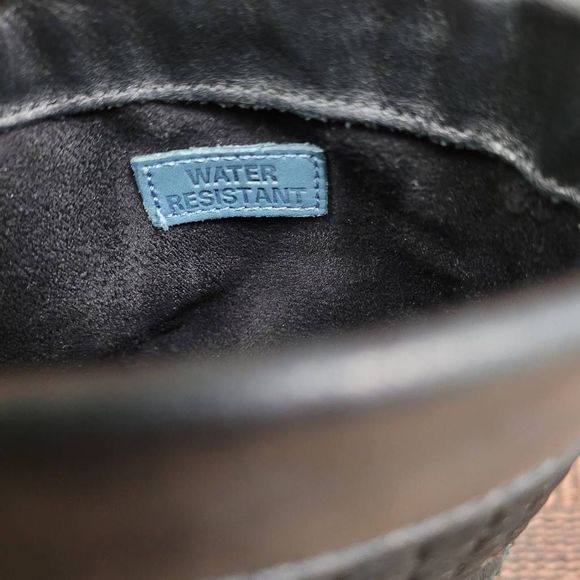 Cole Haan Black Leather Tall Boot Sz 13 Lace Up Lightweight Water Resistant - Picture 7 of 11